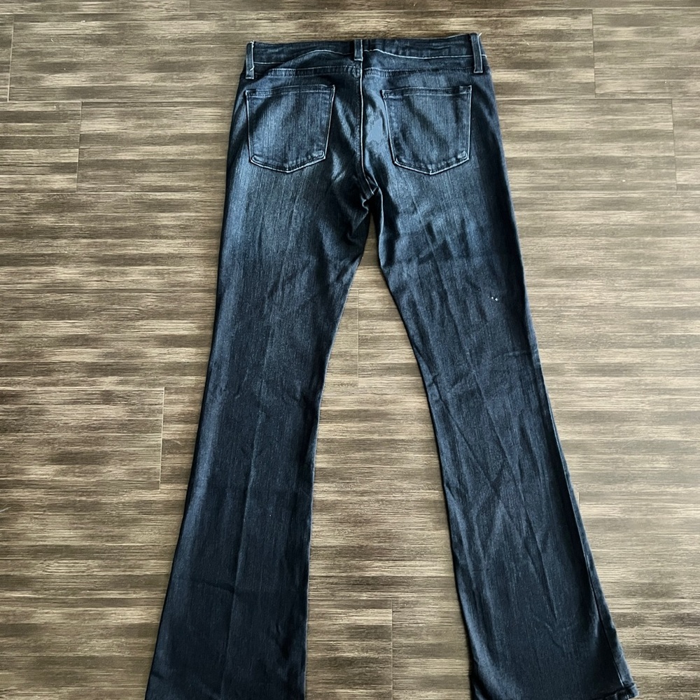 Just Black Blue Boot Leg Jeans Size 27 - Picture 3 of 6